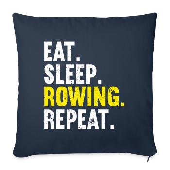 Rowing Row Boat Rower - Sofa pillowcase 17,3'' x 17,3'' (45 x 45 cm) - navy - Front