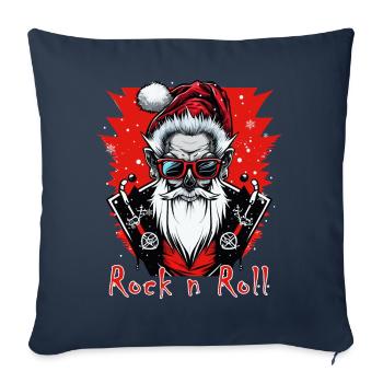 Funny Rock n Roll Punk Santa Claus Rocker Christma - Sofakissenbezug 45 x 45 cm - Navy - Vorne