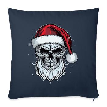 Santa Claus Skull Christmas Horror Metal Rock n Ro - Sofa pillowcase 17,3'' x 17,3'' (45 x 45 cm) - navy - Front