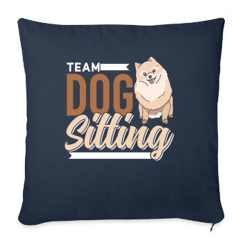 Team Dog Sitting Dog Sitting Dog Dog Sitter - Sofa pillowcase 17,3'' x 17,3'' (45 x 45 cm) - navy - Front