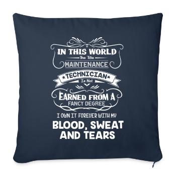 Forever Title Maintenance Technician - Sofa pillowcase 17,3'' x 17,3'' (45 x 45 cm) - navy - Front