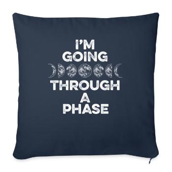 Je traverse une phase Cosmologiste du ciel étoilé - Housse de coussin décorative 45 x 45 cm - bleu marine - Devant