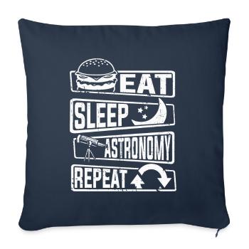 Manger dormir Astronomie Répéter Astronomie Photographe - Housse de coussin décorative 45 x 45 cm - bleu marine - Devant