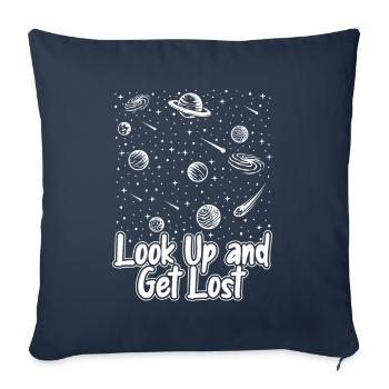 Levez les yeux et perdez-vous Astronomie Photographe Cosmologiste - Housse de coussin décorative 45 x 45 cm - bleu marine - Devant