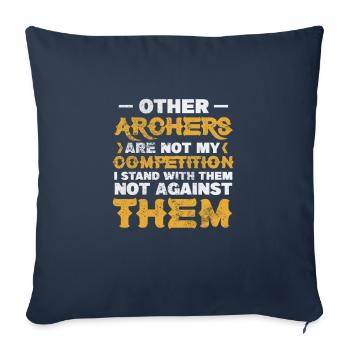 Archery Archer Archer Arrow Gift - Sofa pillowcase 17,3'' x 17,3'' (45 x 45 cm) - navy - Front