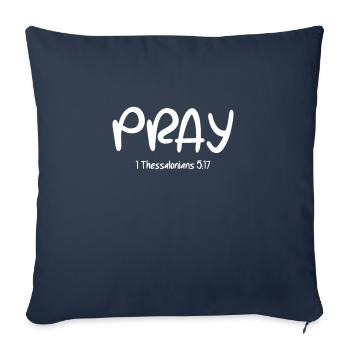 Bible Bible Versets chrétiens Don de Jésus - Housse de coussin décorative 45 x 45 cm - bleu marine - Devant