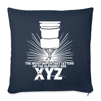 Machiniste Machine de fraisage CNC Turner - Housse de coussin décorative 45 x 45 cm - bleu marine - Devant