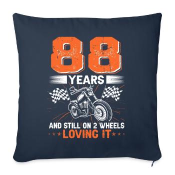 88 Years And Still On 2 Wheels 88th Birthday - Sofa pillowcase 17,3'' x 17,3'' (45 x 45 cm) - navy - Front