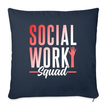 Social Work Team Social Worker Social Work - Sofa pillowcase 17,3'' x 17,3'' (45 x 45 cm) - navy - Front