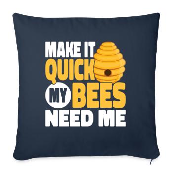beekeeper beekeeper bees honey bee beekeeping - Sofa pillowcase 17,3'' x 17,3'' (45 x 45 cm) - navy - Front