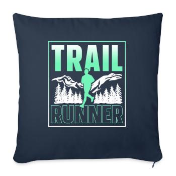 Trail Runner Race Running Trail Running - Sofa pillowcase 17,3'' x 17,3'' (45 x 45 cm) - navy - Front