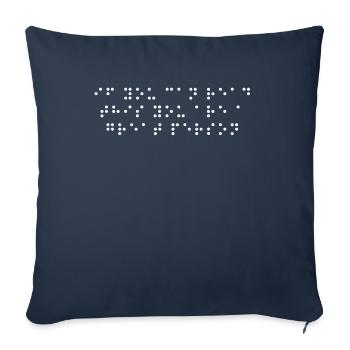 Blindheit vous êtes une grande personne conscience de la cécité - Housse de coussin décorative 45 x 45 cm - bleu marine - Devant