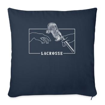 Michelangelo Création d’Adam Lacrosse Lax - Housse de coussin décorative 45 x 45 cm - bleu marine - Devant