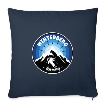 Skiing Winterberg Germany Blue - Sofa pillowcase 17,3'' x 17,3'' (45 x 45 cm) - navy - Front