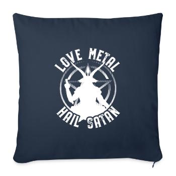 Satanism Gifts | Satan Satanist Pentagram - Sofa pillowcase 17,3'' x 17,3'' (45 x 45 cm) - navy - Front
