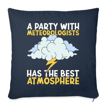 Météorologue Météorologues Météorologie - Housse de coussin décorative 45 x 45 cm - bleu marine - Devant