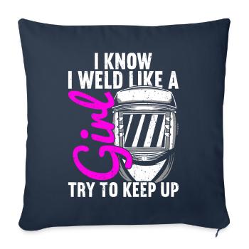 Welding Welder Welders - Sofa pillowcase 17,3'' x 17,3'' (45 x 45 cm) - navy - Front