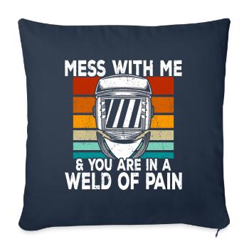 Welder Welding Welders - Sofa pillowcase 17,3'' x 17,3'' (45 x 45 cm) - navy - Front