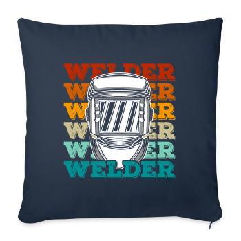 Welder Welding Welders - Sofa pillowcase 17,3'' x 17,3'' (45 x 45 cm) - navy - Front