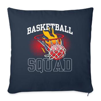 Entraîneur des joueurs de basket-ball de l’équipe de basket-ball - Housse de coussin décorative 45 x 45 cm - bleu marine - Devant
