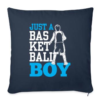 Nur Ein Basketball Junge Basketballspieler Team - Sofakissenbezug 45 x 45 cm - Navy - Vorne