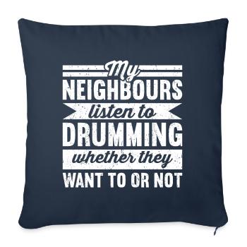 Drum Drummer Drumming Drummers - Sofa pillowcase 17,3'' x 17,3'' (45 x 45 cm) - navy - Front