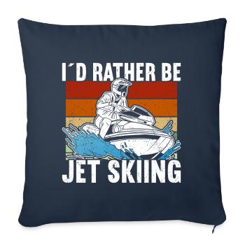 Jet Ski Jet Skiing - Housse de coussin décorative 45 x 45 cm - bleu marine - Devant