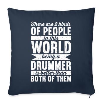 Drum Drummer Drumming Drummers - Sofa pillowcase 17,3'' x 17,3'' (45 x 45 cm) - navy - Front