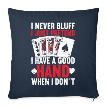 Poker - Sofa pillowcase 17,3'' x 17,3'' (45 x 45 cm) - navy - Front