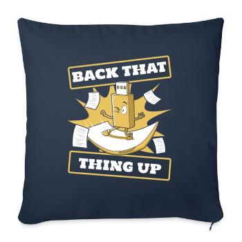 Sauvegarder cette chose vers le haut Informaticien des opérations informatiques - Housse de coussin décorative 45 x 45 cm - bleu marine - Devant