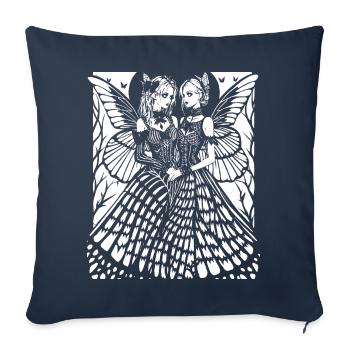 Punkrock Fan Skull with Mohawk Crazy Antisocial P - Sofa pillowcase 17,3'' x 17,3'' (45 x 45 cm) - navy - Front