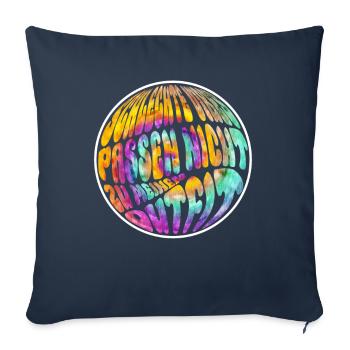 Les mauvaises vibrations ne correspondent pas à la tenue - hippie - Housse de coussin décorative 45 x 45 cm - bleu marine - Devant