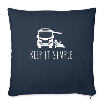 Camping Camping-car Keep it Simple Camping - Housse de coussin décorative 45 x 45 cm - bleu marine - Devant