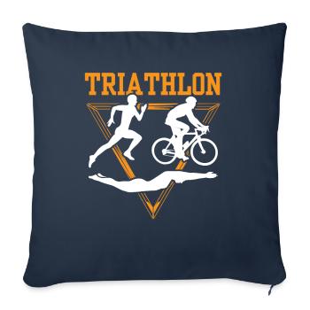 Triathlon Sport Triathlete Triathlete Triathlons - Sofa pillowcase 17,3'' x 17,3'' (45 x 45 cm) - navy - Front