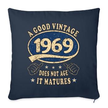 54. Geburtstag 1969 54er Guter Jahrgang - Sofakissenbezug 45 x 45 cm - Navy - Vorne