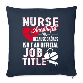 Nurse Anesthetist Nurse Anesthetist Job Title - Sofa pillowcase 17,3'' x 17,3'' (45 x 45 cm) - navy - Front