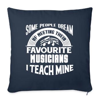Music Teacher Music Teacher Favourite Musicians - Sofa pillowcase 17,3'' x 17,3'' (45 x 45 cm) - navy - Front