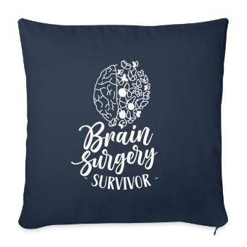 Brain Surgery Survivor Brain Surgery - Sofa pillowcase 17,3'' x 17,3'' (45 x 45 cm) - navy - Front