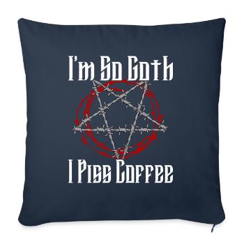 Satan Beelzebub Devil Gothic Pentagram Mystical - Sofa pillowcase 17,3'' x 17,3'' (45 x 45 cm) - navy - Front