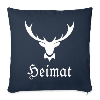 Heimat Hirschgeweih - Sofakissenbezug 45 x 45 cm - Navy - Vorne