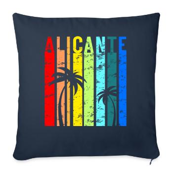 Alicante Costa Blanca Spain Coastal Town Holidays - Sofa pillowcase 17,3'' x 17,3'' (45 x 45 cm) - navy - Front