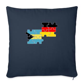 Bahamas Deutschland Flagge Deutsch Bahamaer - Sofakissenbezug 45 x 45 cm - Navy - Vorne