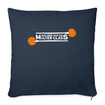 Seulement ici pour le verre fondu - soufflage de verre - Housse de coussin décorative 45 x 45 cm - bleu marine - Devant