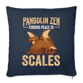 Paix dans les hangars Pangolins Trouver des amants - Housse de coussin décorative 45 x 45 cm - bleu marine - Devant