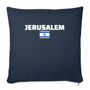 Jerusalem Israel Israeli flag Israeli - Sofa pillowcase 17,3'' x 17,3'' (45 x 45 cm) - navy - Front