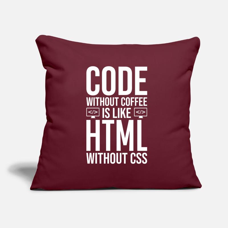 Coder Kaffee Geschenk Sofakissenbezug 45 x 45 cm