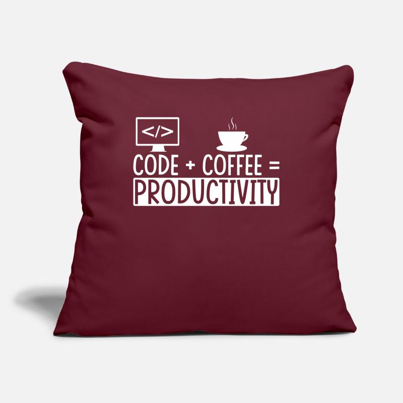 Coder Kaffee Geschenk Sofakissenbezug 45 x 45 cm