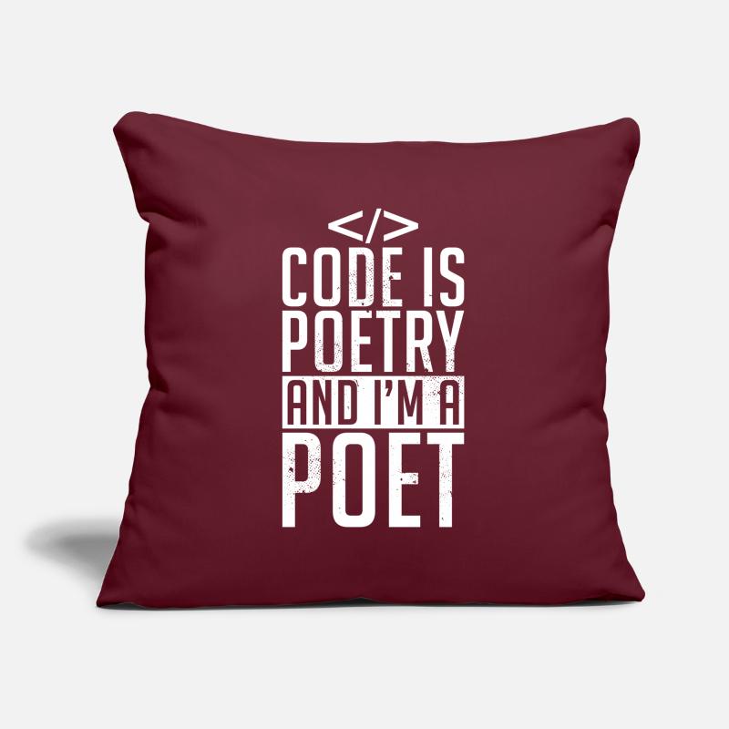 Code Codeur Programmeur Développeur Codeur Housse de coussin décorative 45 x 45 cm