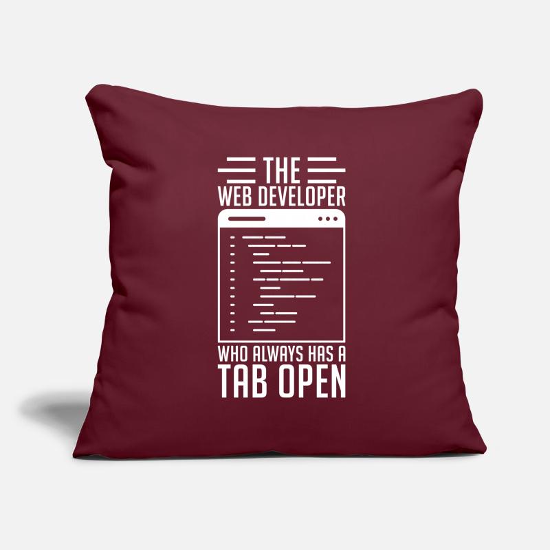 Web Developer Tab Always Open Sofa pillowcase 17,3'' x 17,3'' (45 x 45 cm)