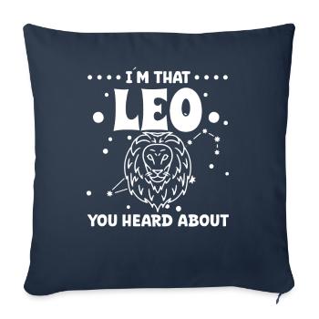 Astrologie que Léo vous avez entendu parler de l’ésotérisme - Housse de coussin décorative 45 x 45 cm - bleu marine - Devant